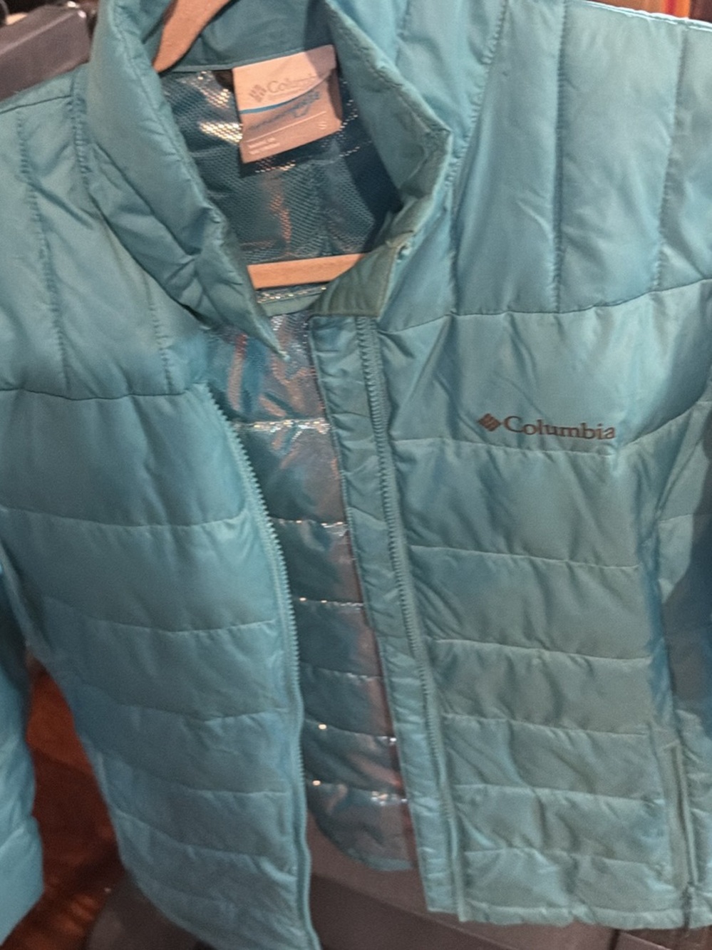 Columbia Women's Turquoise Quilted Packable Puffer Jacket